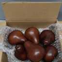 6pcs Fake Pears Artificial Fruits Vivid Brown Pears for Home Fruit Shop Supermarket Desk Office Restaurant Decorations Or Props (Brown)