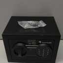 Bonsaii Safe Box with Electronic Keypad, Steel Security Lock Box with Key, 0.23 Cubic Feet, 9.06" W x 6.69" D x 6.69" H, Small Hidden Safe for Cash Jewelry