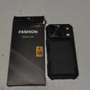 for iPhone 17 Pro Case Wallet with Screen Protector (Tempered Glass), Card Holder (4-5 Cards), Slide Camera Cover, Military Grade Drop, Heavy Duty Men Women Case for iPhone 17 Pro, Black