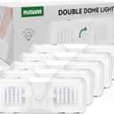 RVGUARD RV LED Ceiling Double Dome Light, 12V LED Lights, Interior Light with Adjustable Brightness & Memory Function, 6500K Cold White, for RV, Trailer, & Camper Van, 5 Pack