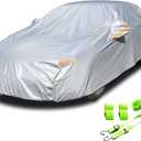 Kayme 6 Layers Car Cover Waterproof All Weather for Automobiles, Outdoor Full Cover Rain
