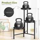 3 Tier Corner Plant Stand Indoor Outdoor, Metal Plant Shelf with 10 Inch Wide Tray,Flower Pot Display Holder Iron Rack Organizer Stand for Living Room Office Garden Patio Balcony Black