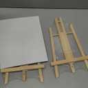 AROIC 260 Pack Easel and Canvas Sets with 20 Wood Easels,200 Brushes,20 Canvas and 20 Palette, Painting Set, Tabletop Easel, Art Easels, Painting Supplies for Kids & Adults to Paint Party