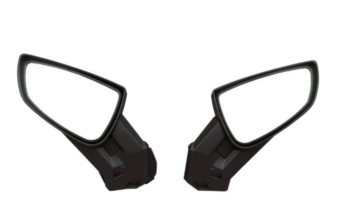 Windshield-Mount Mirrors designed for Ski-Doo snowmobiles, specifically compatible with models on the REV Gen4 and Gen5 platforms.