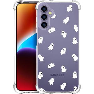 Compatible for Samsung Galaxy S24 Plus & S25 Plus Case for Women Cute Phone Funda Clear Design, S24+ / S25+ Cases Transparent Cool Kawaii Protective,Lovely Ghosts Halloween Hallowmas