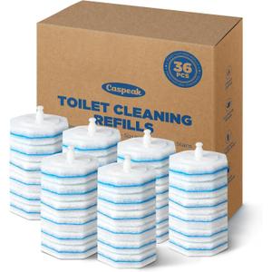 36 Count Toilet Wand Refills For Clorox Toilet Wand, 5X Cleaning Power Toilets Bowl Cleaners With Exclusive Formula, High-Density Disposable Toilets Brush Scrubber - No Falling Apart, Fresh Fragrance
