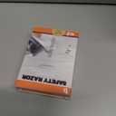 2 x Double Edge Safety Razor, Single Blade Razors for Men and Women, with 10 Stainless Steel Safety Razor Blades, Smooth and Close Wet Shaving, Plastic Free, Blue