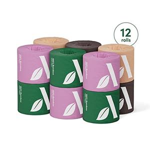 Amazon Aware 3-ply Bamboo Toilet Paper, 350 sheet (Pack of 12), Green