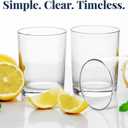 US Acrylic Classic Clear Plastic Reusable Drinking Glasses (Set of 6) 12oz Rocks Cups | BPA-Free Tumblers, Made in USA | Top-Rack Dishwasher Safe