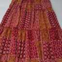 EARKOHA Womens Casual High Waist Tie Paisley Print Long Maxi Skirt with Pockets (Large, Red-1)