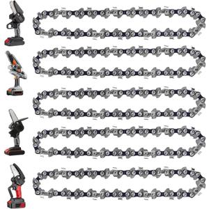 5 Pieces 4 Inch Mini Chainsaw Chain for Stihl GTA 26, 4 Inch Replacement Chains for Cordless Electric Portable Mini Chainsaw for Wood Branch Cutting (28 Drive Links)