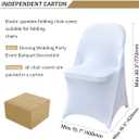 100 Pcs White Folding Chair Cover Washable Removable Universal Fitted Chair Cover Protector for Wedding Party Banquet Holidays Celebration Decoration Chair Covers