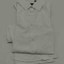 Alimens & Gentle Mens Dress Shirts Stretch Long Sleeve Formal Business Wedding Button Down Shirt Wrinkle Free (Medium, Solid White)