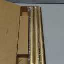 Heavy Duty Curtain Rods for Windows 48 to 84 Inch, 1 Inch Gold Curtain Rods for Outdoor, Farmhouse, Bedroom, Kitchen, Living Room, Adjustable Easy Install Curtains Rod (A2,Gold,30"-90")