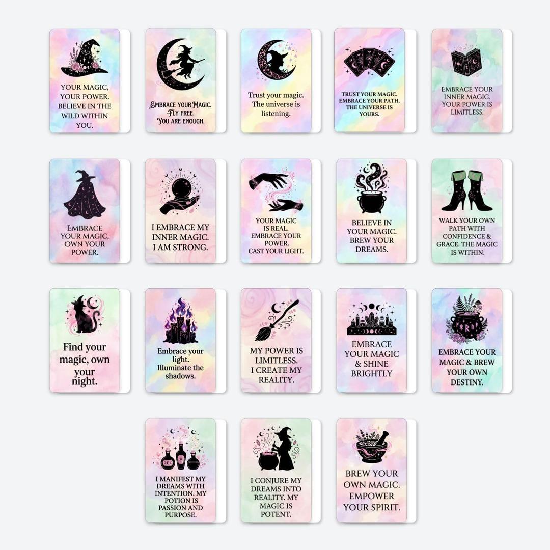 18 Sheets/Pack Affirmative Encouragement English Affirmation Card Decoration Message Card Emotional Clarity Positive Rituals Thank You Cards for Coworkers Employee Teachers