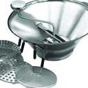 Winco Stainless Steel Food Mill with 5 Graters, 5-Quart