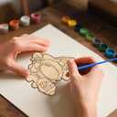 SYUCVQI 12 Pcs Halloween Astronaut Wooden Painting Craft Kits - Halloween Astronaut Art DIY Painting Cutouts Non Candy Alternatives Party Favors for Space Universe Theme School Activities Supplies