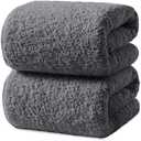 REDKISS Ultra-Plush Bath Towel Set - 900GSM Premium Thick Cotton for Bathroom & Spa, Super Absorbent Bath with No Shedding (Bath Twoel Set for Adults, Luxury Hotel & Home Use)-Smoky Grey