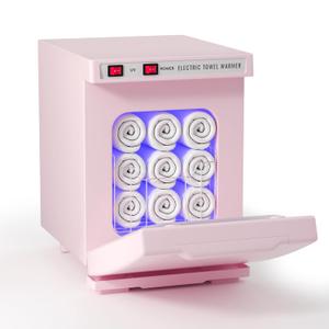 Hot Towel Warmer for Spa, 5.5L Thermostatic Towel Heater, 2-in-1 Professional Mini Towel Warmer, Beauty Salon and Spa Towel Warmers for Facial.(5.5L-Pink)