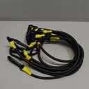 8 Pcs 24 Inch Heavy Duty Carabiner Bungee Cord Outdoor with 190 Lbs Max Break Strength, Black/Yellow Bungee Straps with Upgraded Carabiner Hooks for Luggage Rack, Cargo, Hand Carts, Bike, Camping, etc
