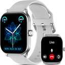 Smart Watch for Women Men(Answer/Make Call), Smartwatches with Heart Rate/SpO2/Sleep/Stress Monitor, IP68 Waterproof Activity Tracker for Android iPhone, 100+ Sports Fitness Watches (Gray, 1.85")