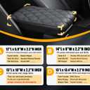 Car Center Console Cover/pad Genuine Leather,Universal Armrest mat, Adjust driving posture Cushion,Protector box,Memory Foam,Real cowhide,Relieves shoulder/arm fatigue,boosting driving safety (sizeA 12 x 5.9 x 2.2 inch(compact/A-class cars))