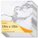 DEXDE Peel and Stick Floor Tile 18x18 Marble Vinyl Flooring Waterproof 10PC, 10 Pack
