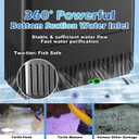 Turtle Tank Filter w/ U-V Light for Large 40-150 Gal Tank 4-Stage Flow Adjustable Low Water Level Internal Deodorization Green Clean Machine Killing Cloudy Saltwater Freshwater Aquarium Crystal Clear