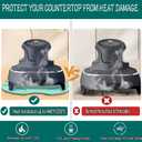 2 x Air Fryer Trivets Silicone for Ninja Crispi, Hot Pads Potholders for Ninja Crispi Airfryer Accessories, Heat-Resistant, Non-Slip, Protection for Countertop (Green)