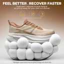 ALLSWIFIT Women's Road Running Shoes Cushion Tennis Shoes Non-Slip Comfortable Lightweight Gym Workout Athletic Arch Support Walking Sneakers Active5K,Size 7.5,Beige/Khaki