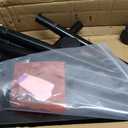 Black 48" W x 15" D x 65.5" H Double Rod Metal Rolling Clothes Rack