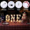 Rookie Year 1st Birthday Decorations 8.07 Inch Baseball One Letters Light Birthday Decor Light up Letters for Centerpieces Table Backdrop 1 Year Old Football Party Supplies Boy or Girl