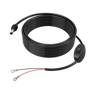 Starlink Mini O Ring to DC Connecters Extension Cable with On/Off Switch O-Ring DC Charging Cable for Starlink Mini Direct Battery Power Cable 18AWG for Starlink Mini Battery Pack RV SUV Off-Grid