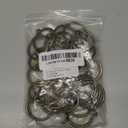 Antique Brass Curtain Rings with Eyelets for Up to 3/4-inch Curtain Rods (Set of 30 PCS Curtain Rings) (1 inch Inner Diameter)
