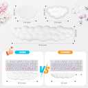 JIKIOU Upgrade Leather Cloud Keyboard Wrist Rest, Cloud Wrist Rest with Non-Slip PU Base, Comfortable Memory Foam Wrist Rest for Computer Laptop Mac Gaming Office and Pain Relief Wish New Year Gift (01white)