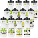 Maxdot 12 Pcs Funny Dinkball Water Bottle Bulk 26 oz Reusable Sports Squeeze Water Bottle with Pull Top Cap for Sports Party Favors Team Gifts Players Gym