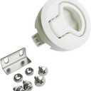 WJSKDQ 4PCS Boat Slam Latch 2'' Flush Pull Slam Latches Round Plastic Round for RV Boat Door Hatch Cabinet Pull Locking Deck Hatch Door
