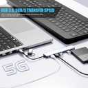 PANPEO Aluminum 7 in 1 USB C & USB Hub with USB 3.0, USB 2.0 Ports for PC/Laptops/MacBook Pro/Air/iMac/iPad and More Devices