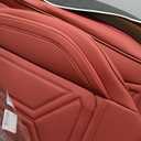 Car Seat Covers Full Set Burgundy, Luxury Leather Car Seat Covers, Waterproof and Breathable Seat Covers, Universal Car Seat Protector Fit for Cars, Trucks, SUVs, Pick-ups (Burgundy FullSet)