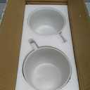 38oz Ceramic Large Soup Mugs with Handle for Coffee,Cereal,Salad,Noodles,Tea,Soup Bowls Cups,Microwave Dishwasher Safe Set of 2 (White)