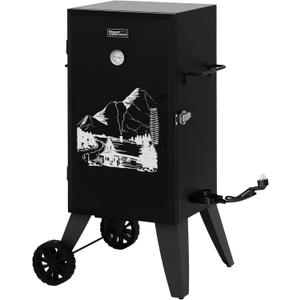 Royal Gourmet SE2805 28-Inch Analog Electric Smoker with 3 Cooking Grates, Outdoor Smoker with Adjustable Temperature Control & 454 Sq. In. Cooking Area for Outdoor Backyard BBQ, Black