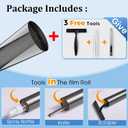 Coavas One Way Privacy Window Film, Reflective Mirror Glass Tint Home Daytime Heat UV Blocking Security Clings See Out Not in Office Coverings with 3 Tools, 17.5x157.5in (Black-silver)