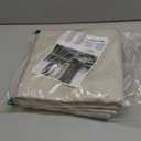 LAMIT Oatmeal 100% Blackout Linen Curtains, 84 Inch Linen Textured Living Room Farmhouse Curtains Room Darkening Back Tab and Rod Pocket Burlap Neutral Panels with White Liner, 2 Panels, 60 x 84 Inch