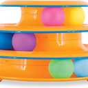 Catstages Tower of Tracks Cat Toy – 3-Level Track Tower with 6 Balls, Interactive Cat Toy for Indoor Enrichment