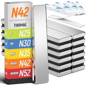 50Pcs Strong Neodymium Magnets Bar&FINDMAG 12Pack Rare Earth Neodymium Magnets