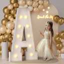 JoyMuse 4FT Marquee Light Up Letters,Large Marquee Letters 4 Feet Tall for Marry Me Proposal Decorations Big 4FT Letters with Lights for Baby Shower Party Decor, Letter A