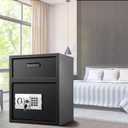 VEVOR Digital Depository Safe 1.7 Cubic Feet Made of Carbon Steel Electronic Code Lock Depository Safe with Deposit Slot with Two Emergency Keys Depository Box for Home Hotel Restaurant and Office