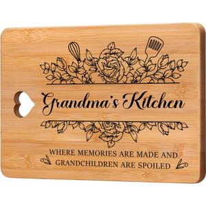 Gifts for Grandma - "Grandma's Kitchen" Grandma Birthday Gifts Cutting Board, Bamboo-Made Engraved Nana Gifts, Birthday Gifts for Grandma Cutting Board, Mothers Day Gifts for Grandma