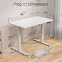 Standing Desk, 40x24 Inch Electric Height Adjustable Computer Desk