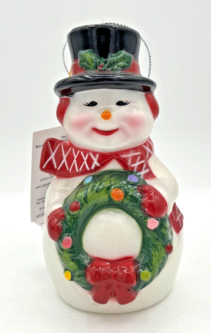 Blow Mold Snowman Ornament Christmas Led